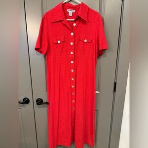 Red vintage long dress